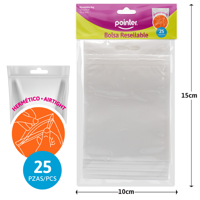 BOLSAS RESELLABLE 10X15CM