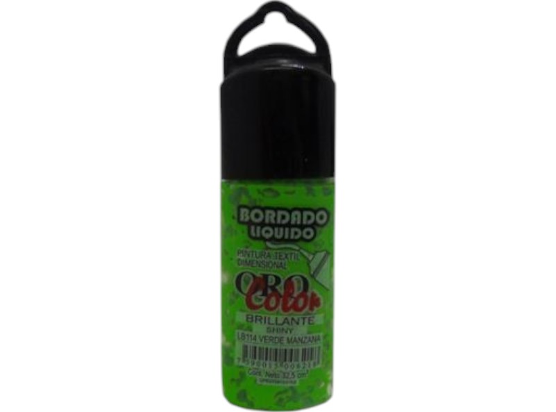 BORDADO LIQUIDO VERDE MANZANA  32,5CM