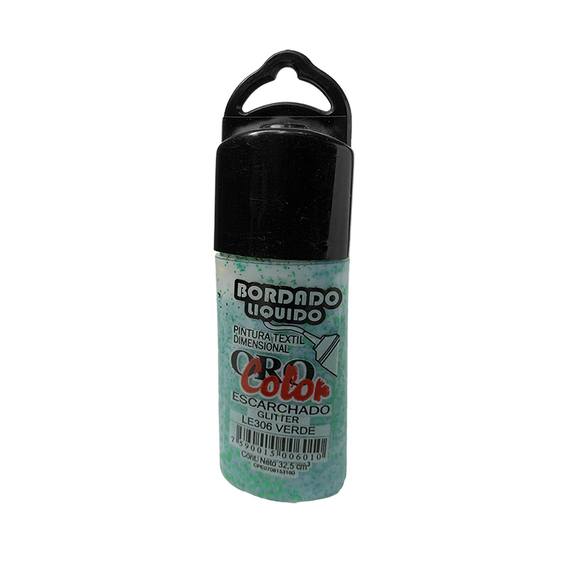 BORDADO LIQUIDO ESCARCHADO VERDE 32,5CM