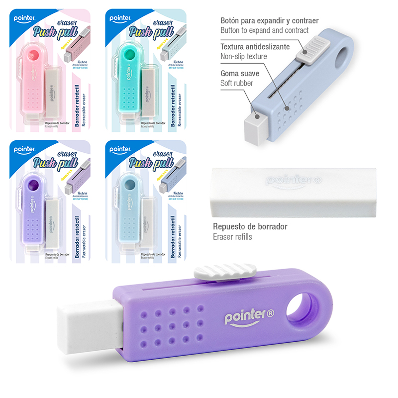 BORRADOR RETRACTIL CON REPUESTO