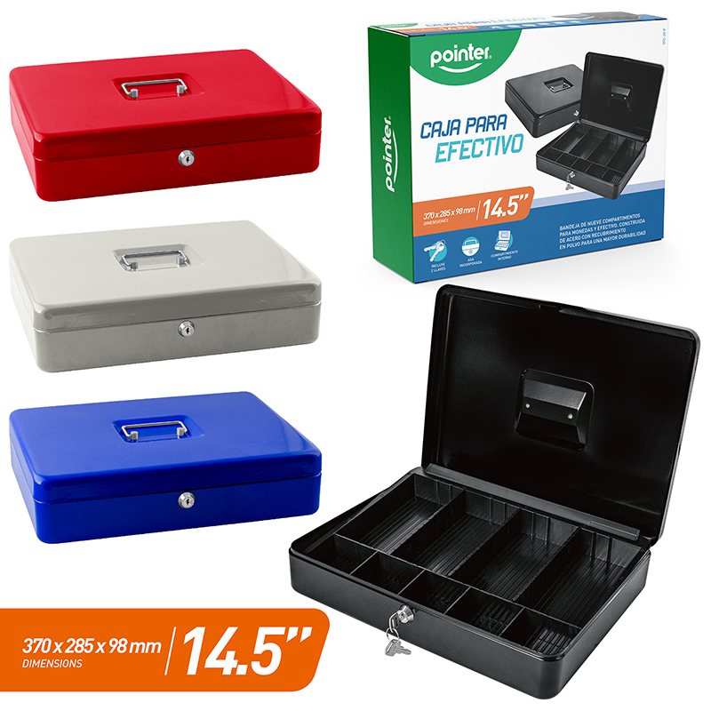 CAJA METALICA PARA DINERO 14.5"