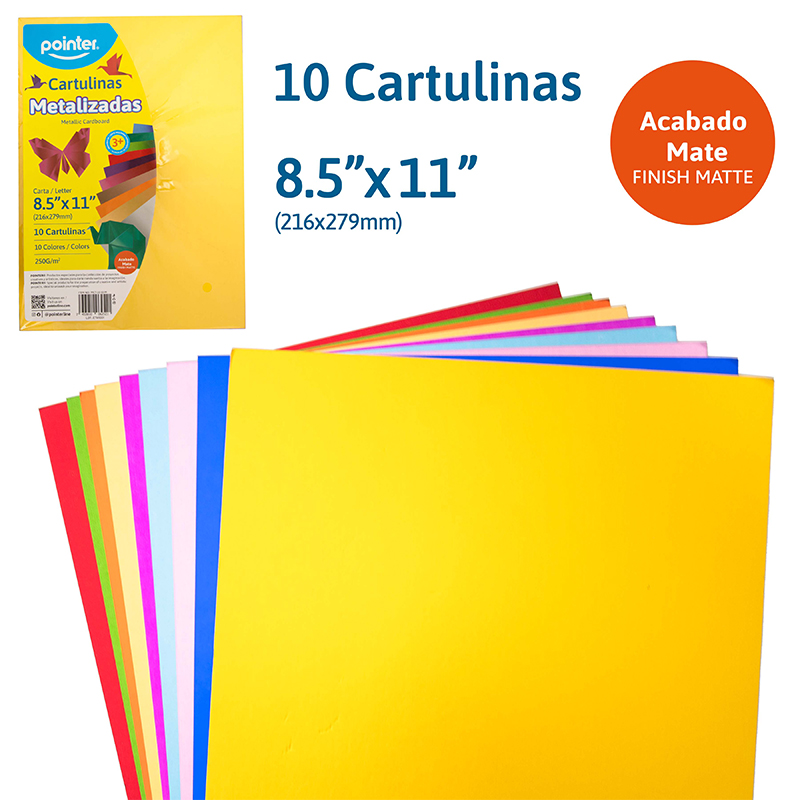 CARTULINA METALIZADA SURTIDA X10