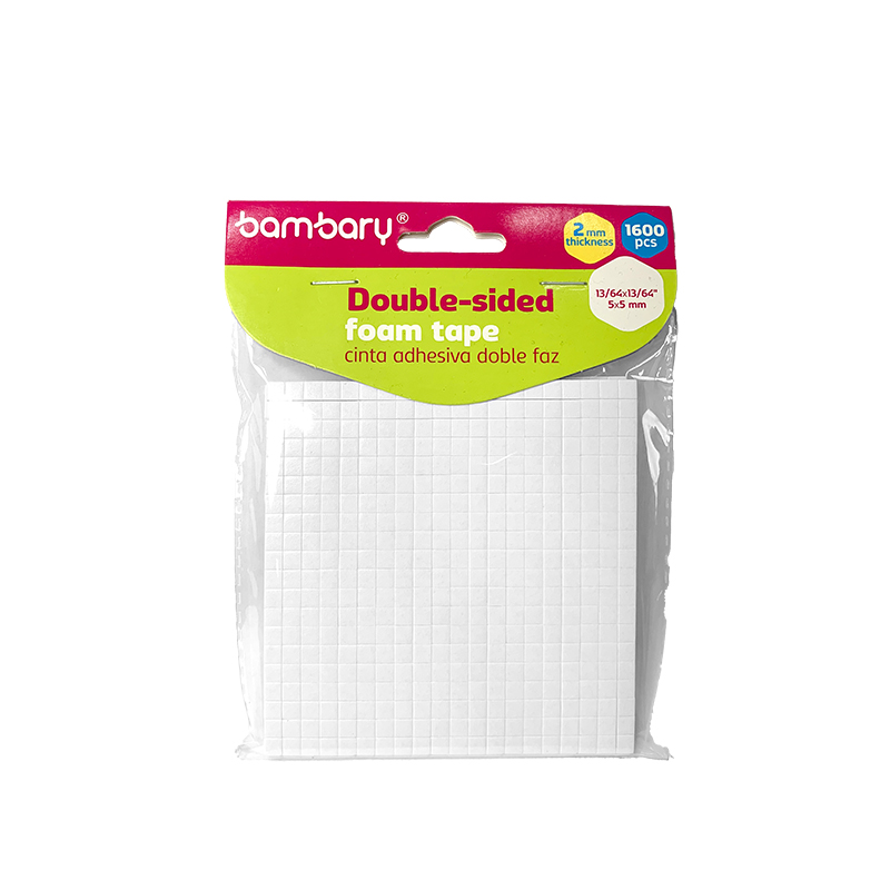 CINTA ADHESIVA DOBLE FAZ 2MM - 5x5MM x1600PZAS