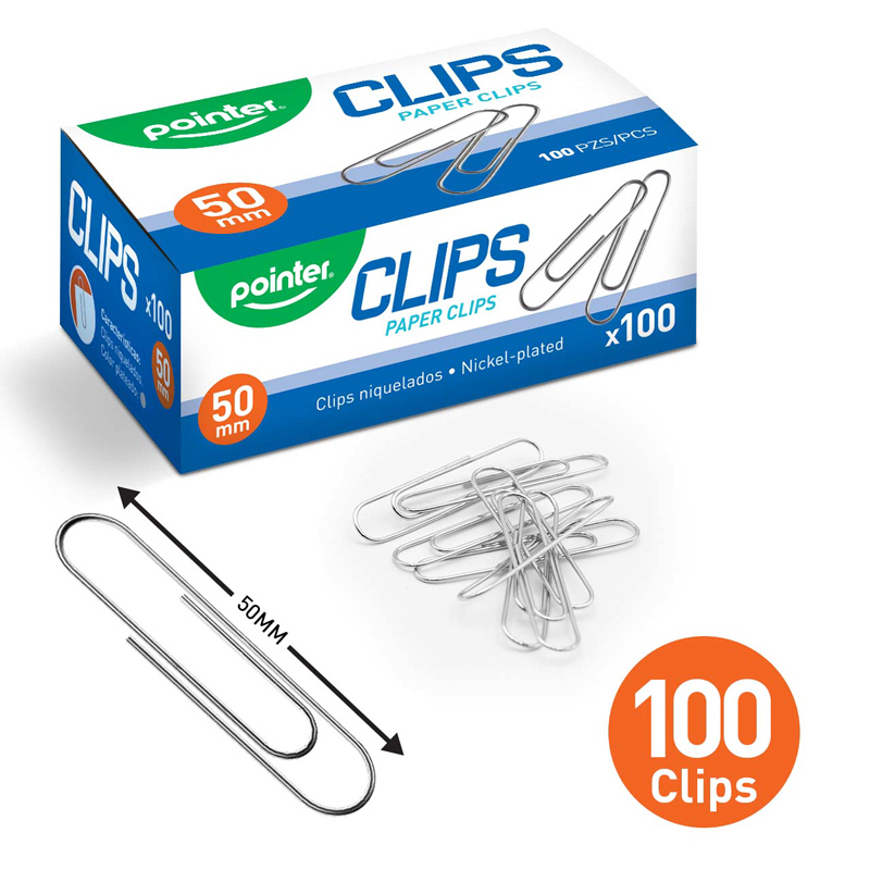 CLIPS METALICOS 50MM x100PZAS