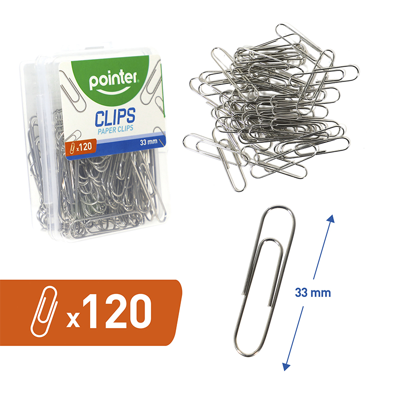 CLIPS METALICOS 33MM x120PZAS