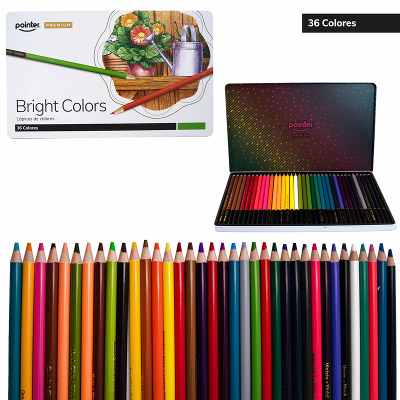 LAPICES DE COLORES PREMIUM x36PZS