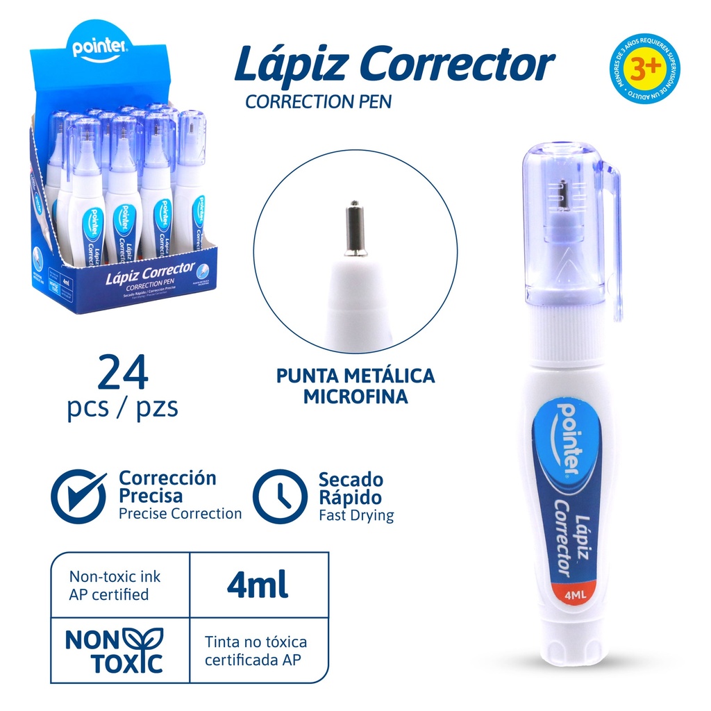 CORRECTOR LIQUIDO TIPO LAPIZ 4ml