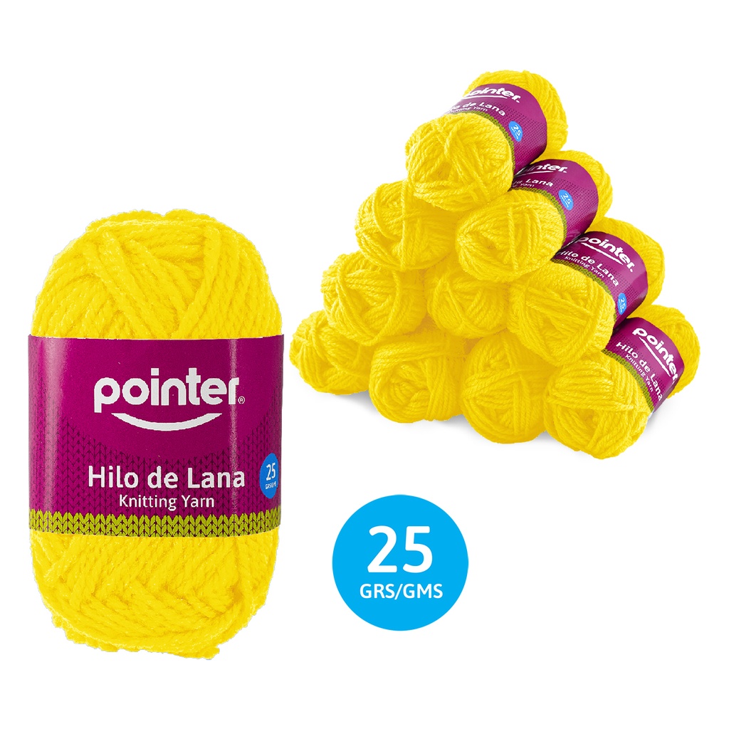 HILO DE LANA PARA MANUALIDADES AMARILLO - 25GRS