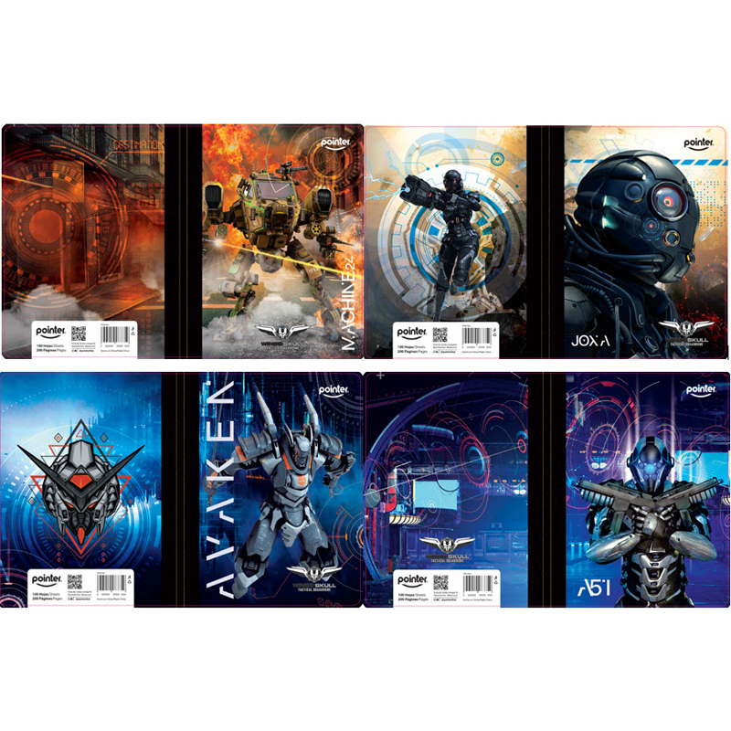 LIBRETA EMPASTADA 5 MATERIAS - ROBOTS