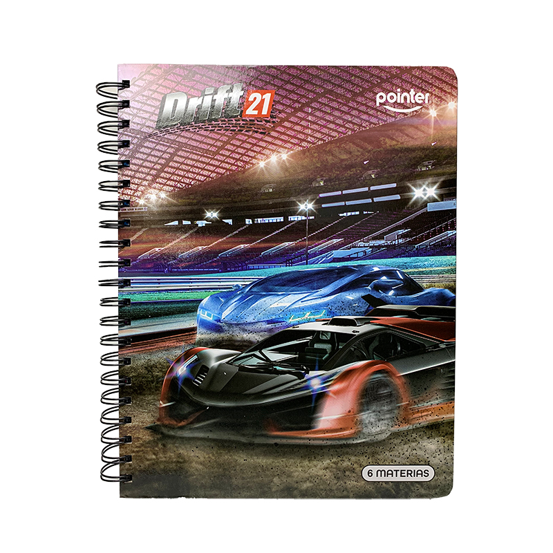 LIBRETA ESPIRAL 6 MATERIAS - CARRO 210 PAGS