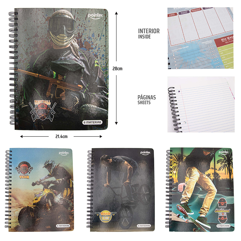 CUADERNO 6 MATERIAS (DEPORTE) 165 PAGS