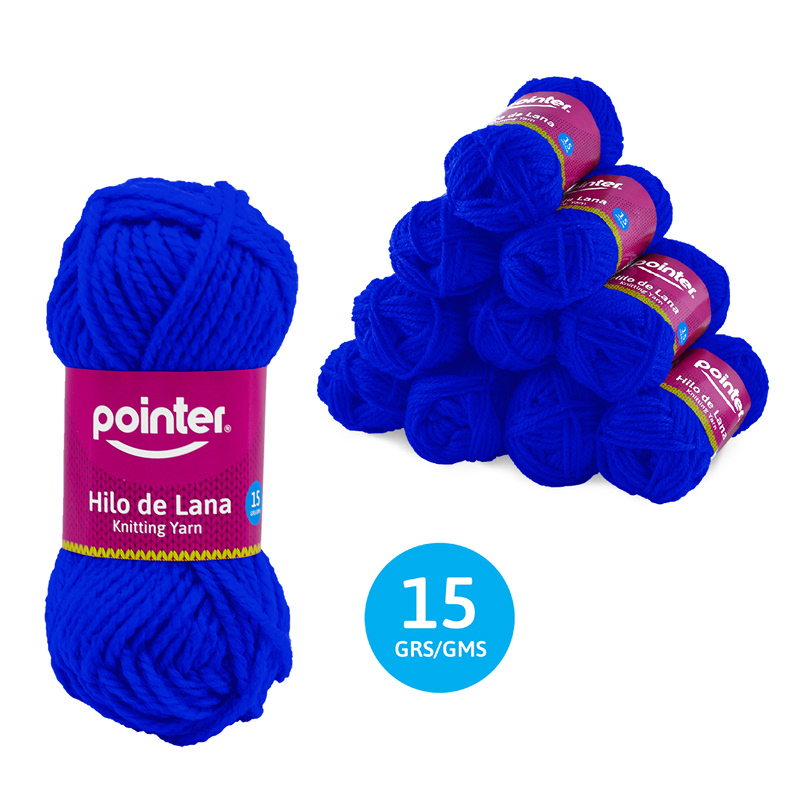 HILO DE LANA PARA MANUALIDADES AZUL REY - 15GRS