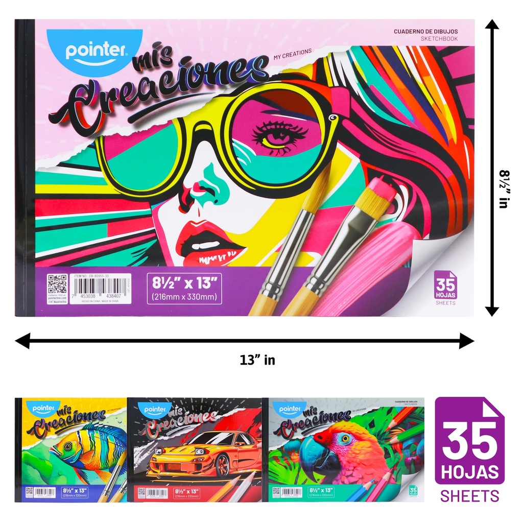 BLOCK DE DIBUJO EMPASTADO A4 21.6x33CM