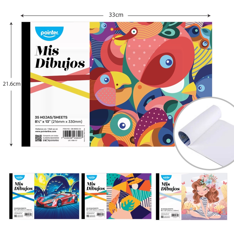 CUADERNO DE DIBUJO 35 HOJAS