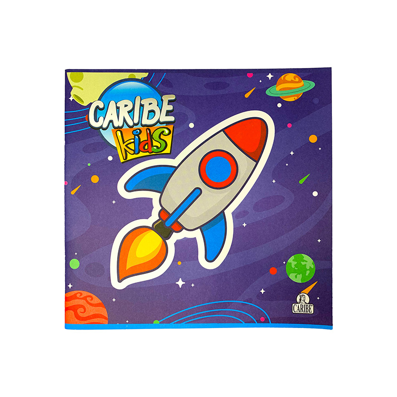 CUADERNO ENGRAPADO PARA DIBUJO CARIBE KIDS 21X20CM