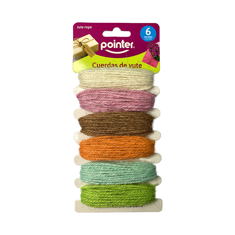 CUERDA DE YUTE 5m x 6 COLORES