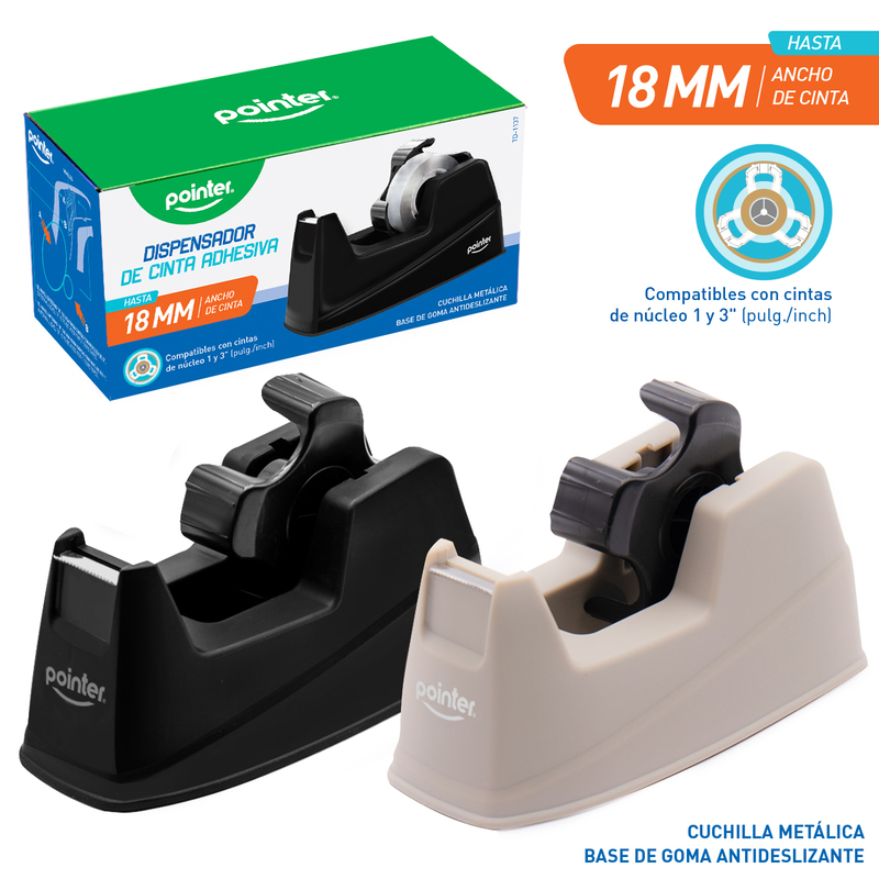 DISPENSADOR DE CINTA ADHESIVA 18MM