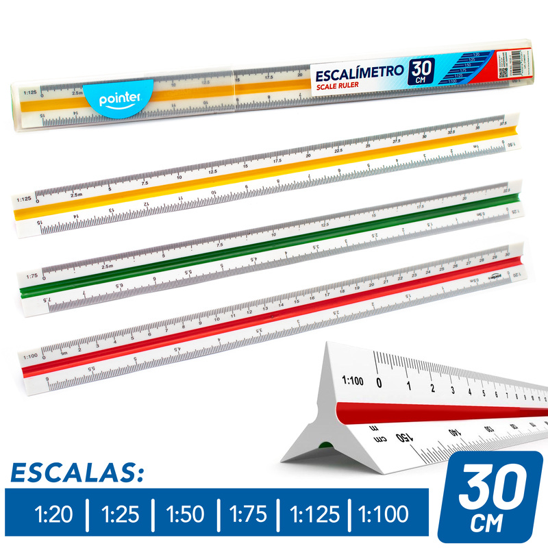 ESCALIMETRO PLASTICO 30CM