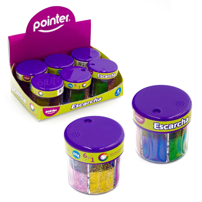 ESCARCHA DISPENSADOR x6 COLORES