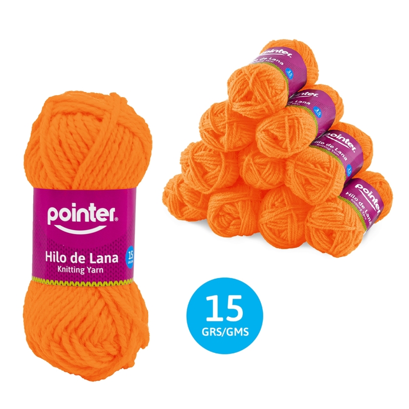 HILO DE LANA PARA MANUALIDADES NARANJA - 15GRS