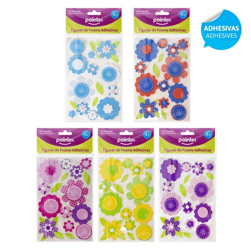 FIGURAS DE FOAMY ADHESIVAS (FLORES)