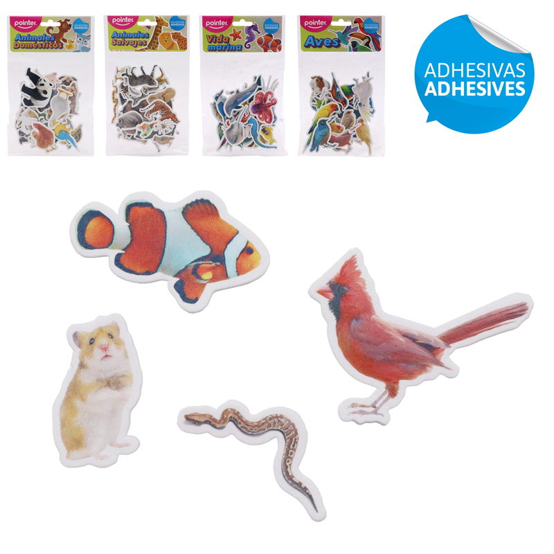 FIGURAS DE FOAMY ADHESIVAS (AVES)
