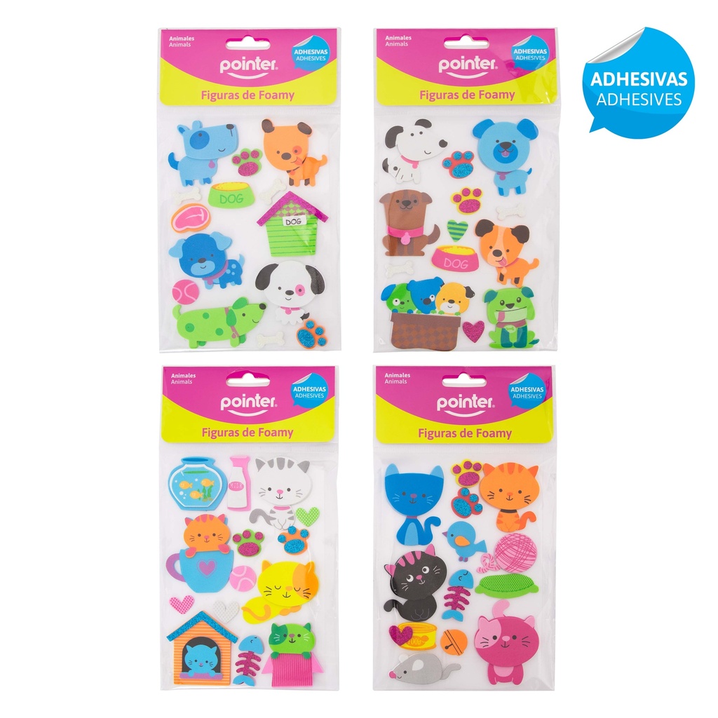 FIGURAS DE FOAMY ADHESIVAS (ANIMALES)