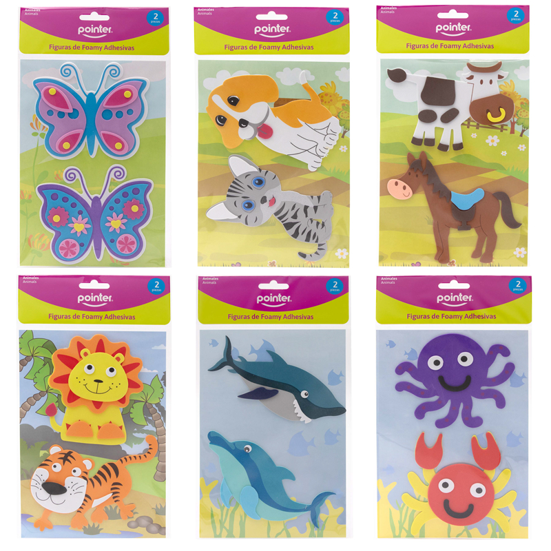 FIGURAS DE FOAMY ADHESIVAS (ANIMALES)