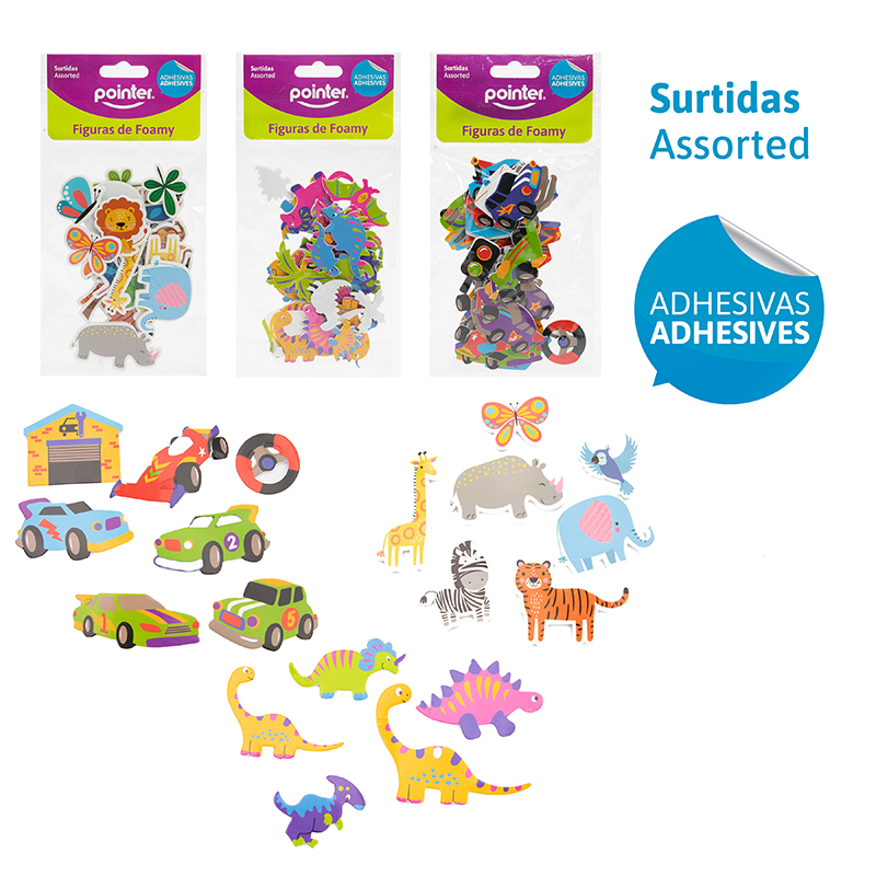 FIGURAS DE FOAMY ADHESIVAS SURTIDAS