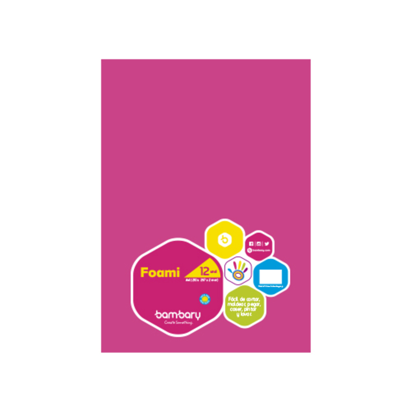 FOAMY LISO FUCSIA CARTA - 20x30CM