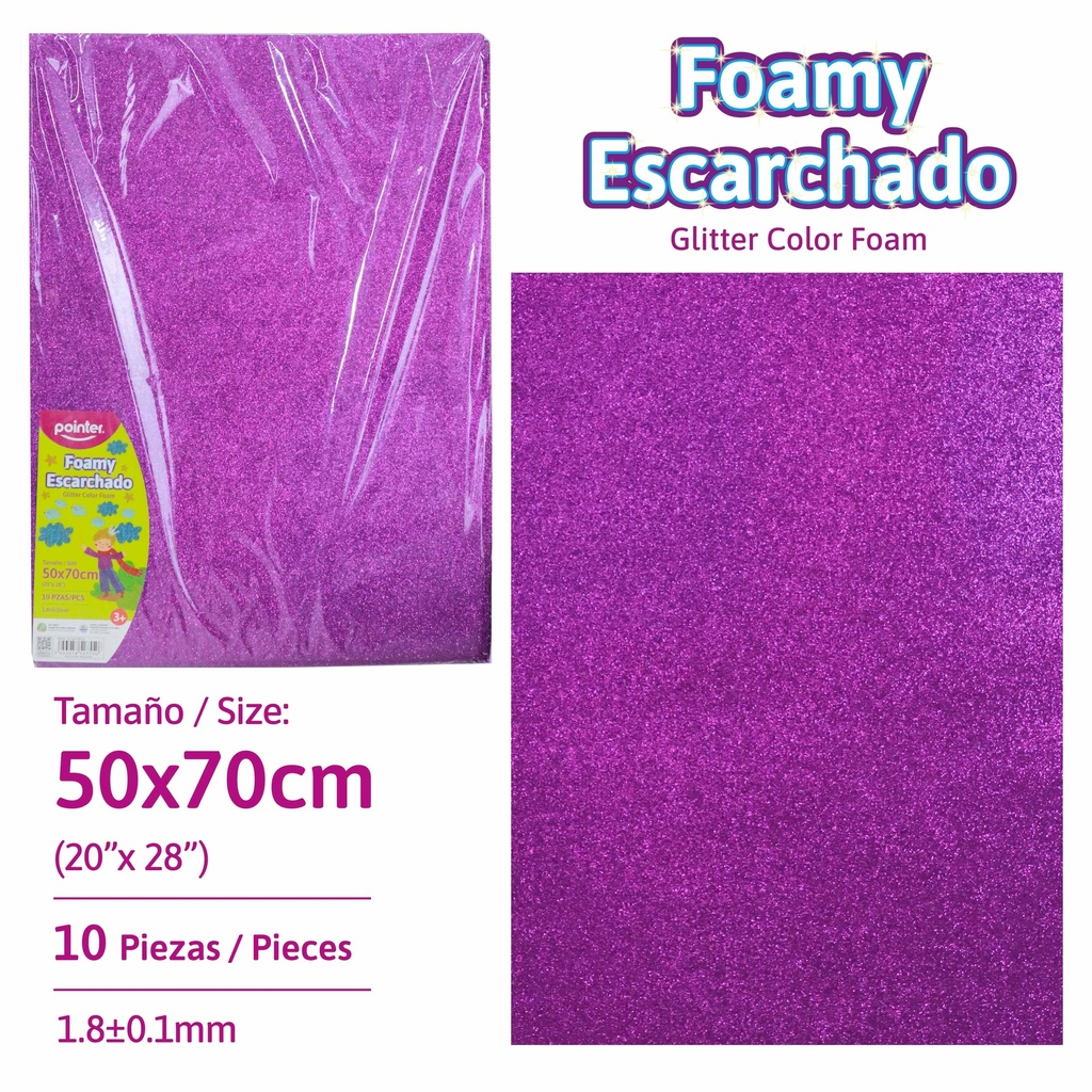 FOAMI ESCARCHADO MORADO MEDIANO (50X70CM)