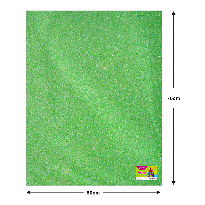 FOAMI ESCARCHADO VERDE MANZANA MEDIANO (50X70CM) 