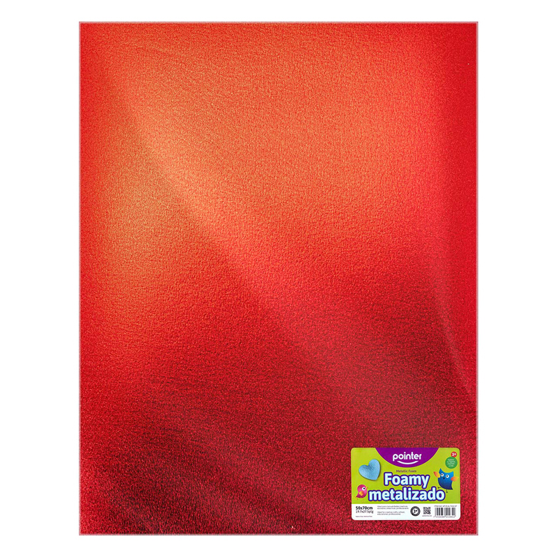 FOAMI METALIZADO ROJO LAMINA (50X70CM)