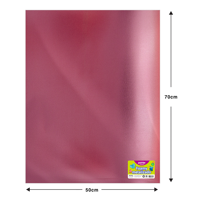 FOAMY METALIZADO ROSADO - GRANDE (50x70CM)