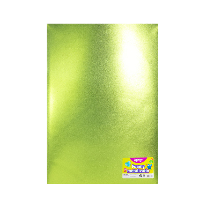 FOAMI METALIZADO VERDE LAMINA (50X70CM)