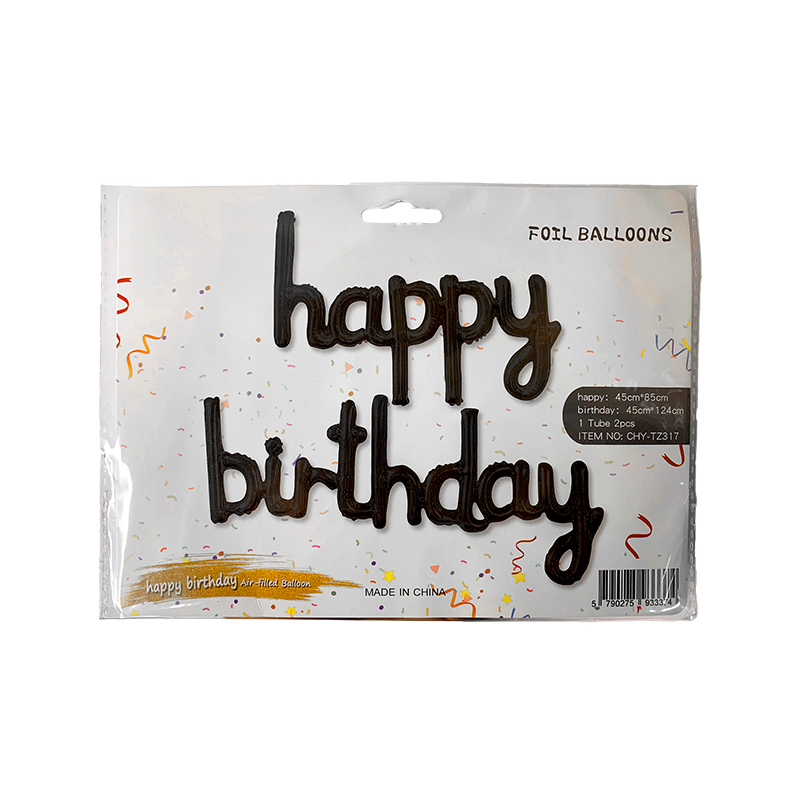 GLOBO HAPPY BIRTHDAY NEGRO