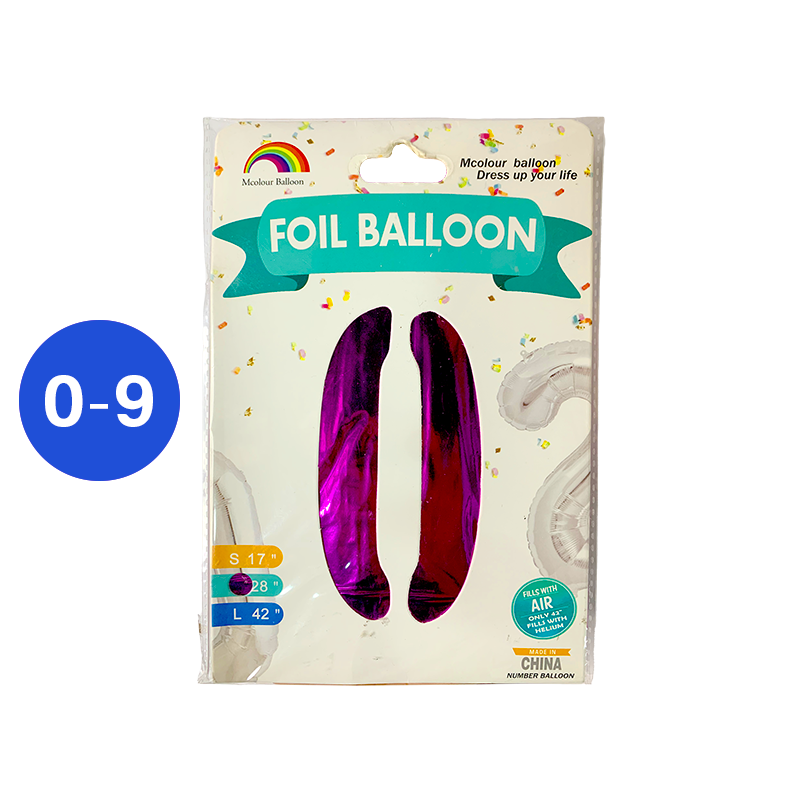 GLOBO NUMERO FUCSIA 28 