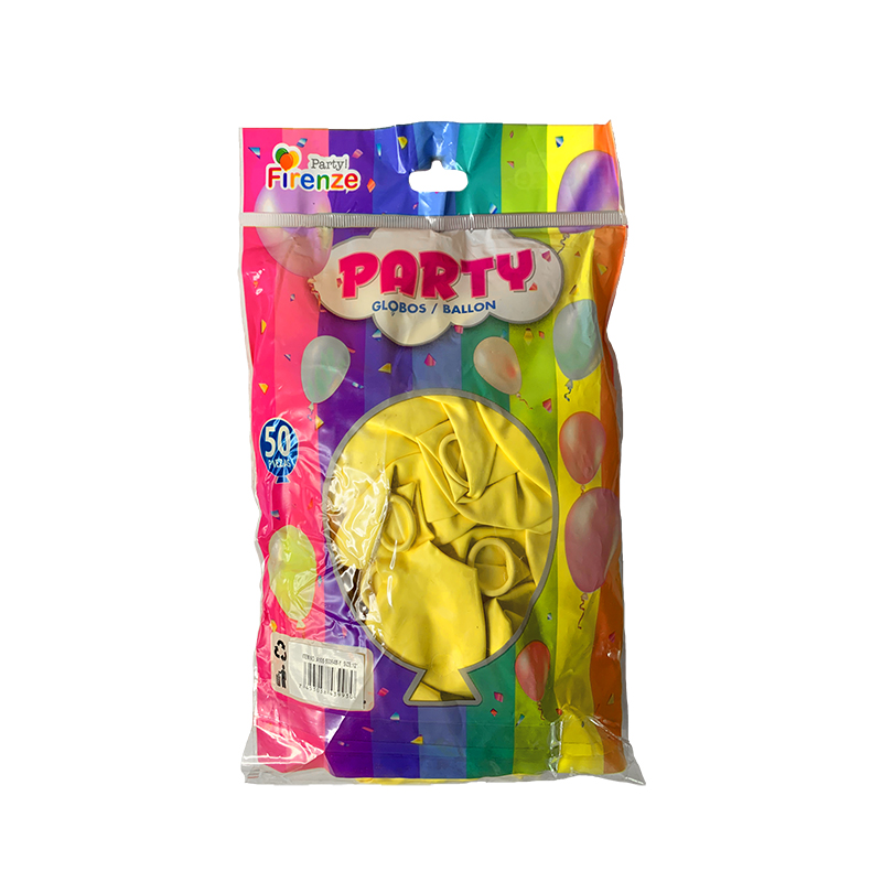 GLOBOS PASTEL DE 50  AMARILLO 