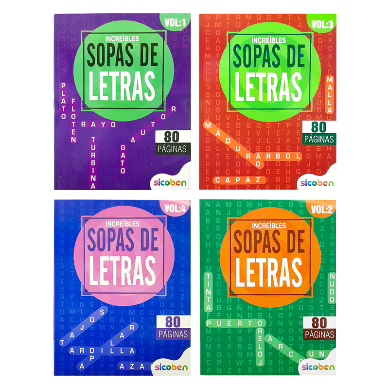 INCREIBLES SOPAS DE LETRAS