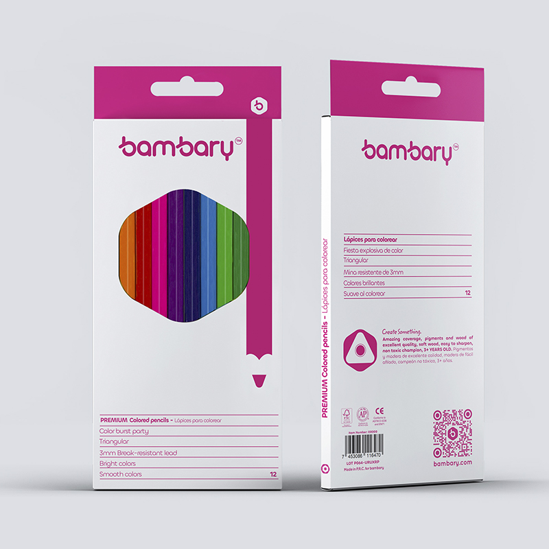 LAPICES DE COLORES TRIANGULARES x12UND
