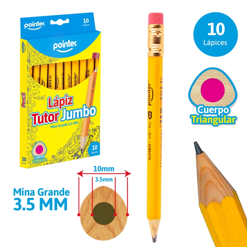 LAPIZ POINTER JUMBO TUTOR x10 