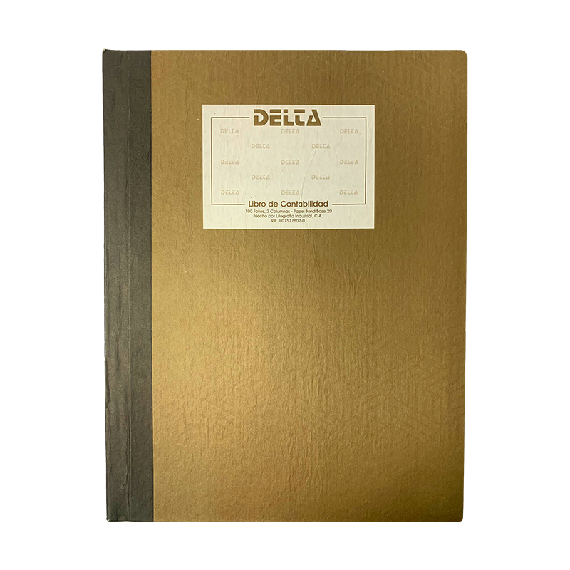 LIBRO DE CONTABILIDAD DELTA 2 COLUMNAS 100 FOLIOS