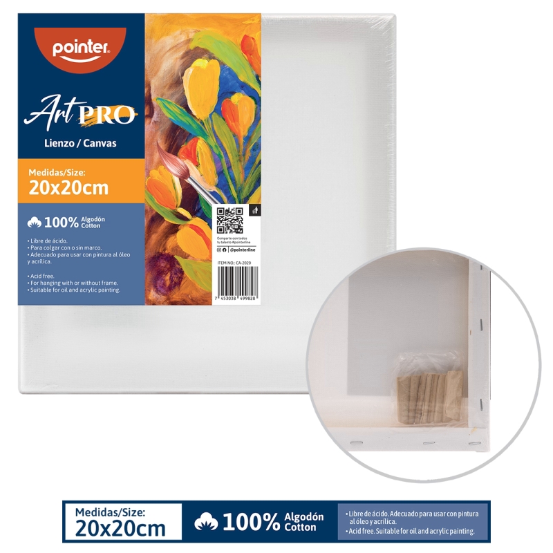 LIENZO BLANCO 20x20cm