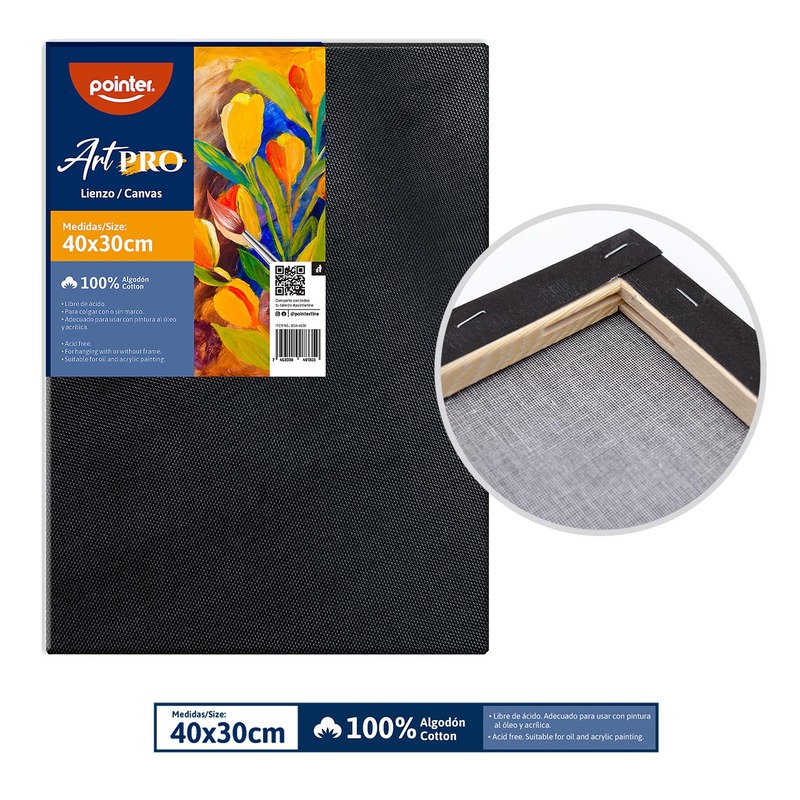 LIENZO NEGRO - 40x30CM