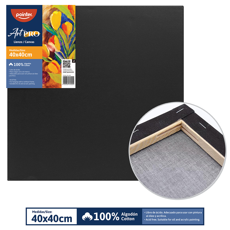 LIENZO NEGRO - 40x40CM