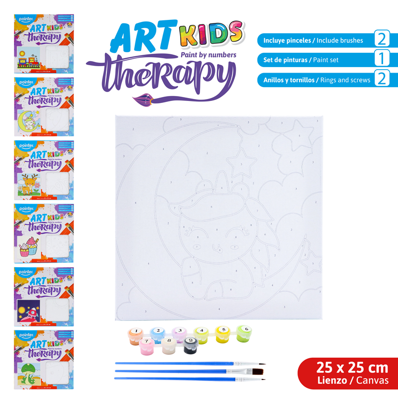LIENZO PINTA POR NUMEROS 25x25 cm