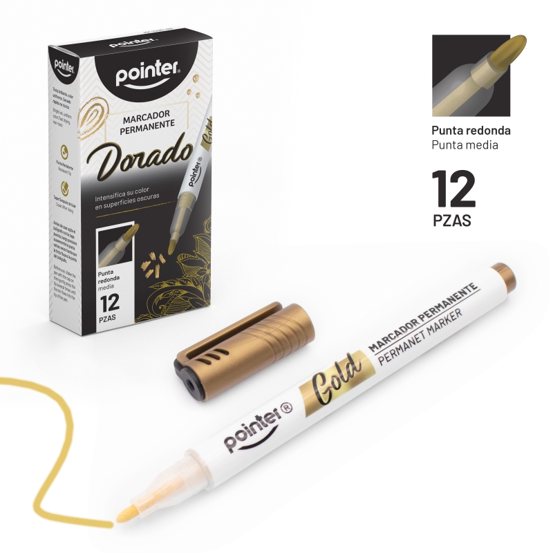 MARCADOR PERMANENTE DORADO