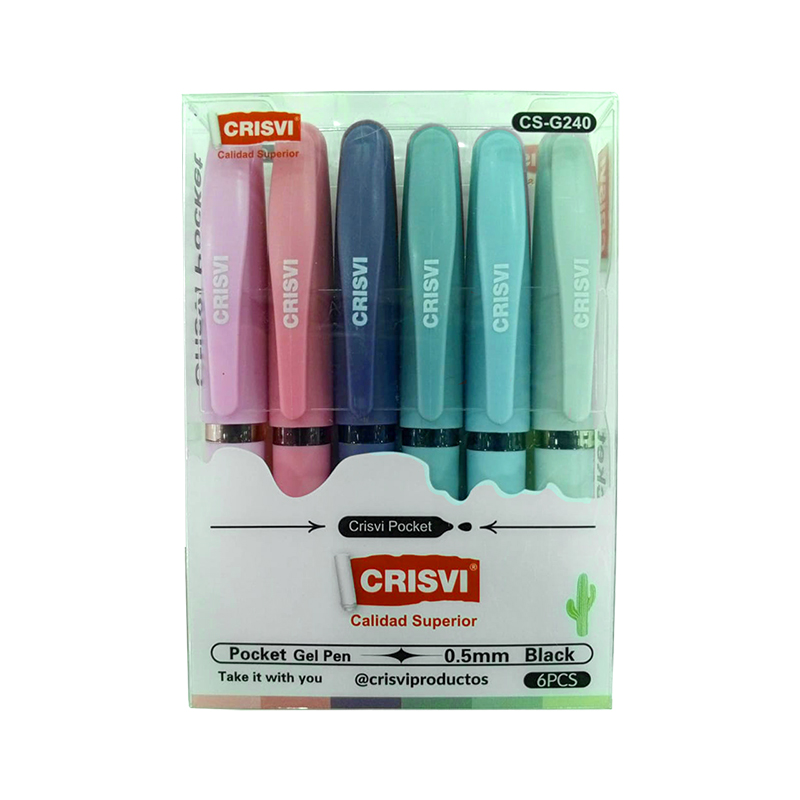 MARCADOR POCKET GEL X6