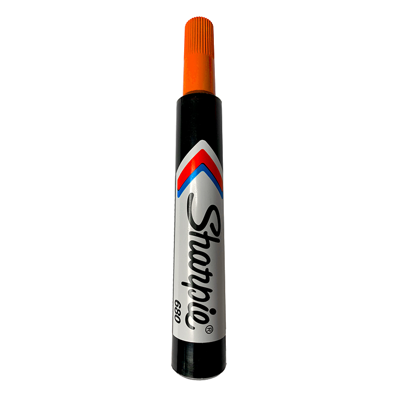 MARCADOR PERMANENTE PUNTA BISELADA 680 NARANJA