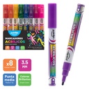 MARCADORES ACRILICOS 3,5mm x8PZS